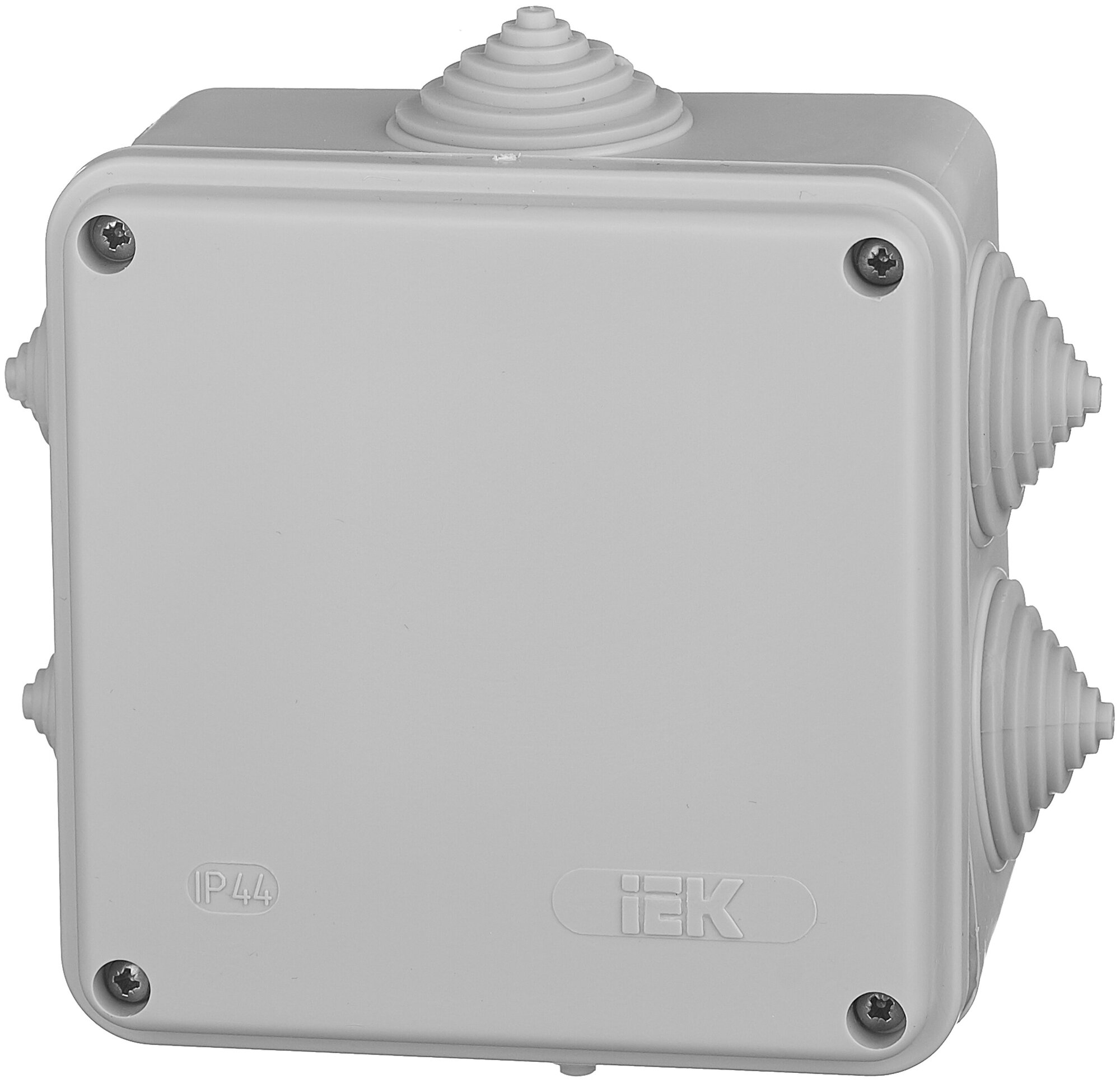 Распределительная коробка IEK KM41233 наружный монтаж 100x100 мм серый RAL 7035