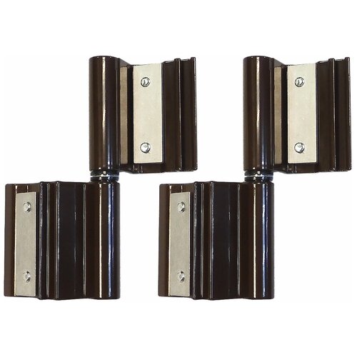 Лот 2 шт: Петля АПД-01 для алюминиевой двери серии Р400 (7BI/40), цвет коричневый