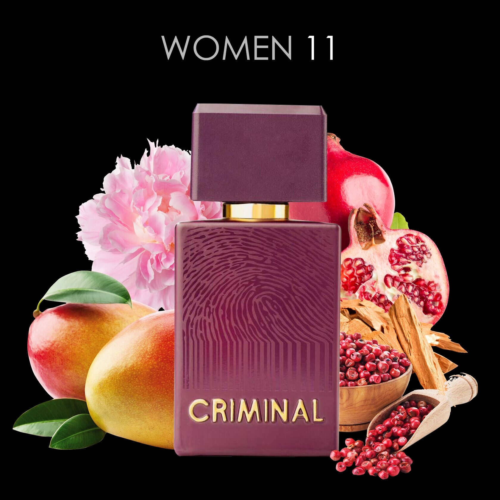 Парфюмерная вода для женщин Criminal Women 11 турецкий соблазн EDP 60ml Сладкий, экзотический, фруктовый, цветочный аромат, с перцем парфюм