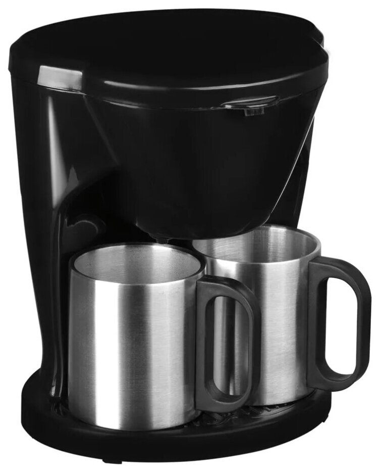 Кофеварка капельная с металлическими чашками 0,3л - фотография № 1