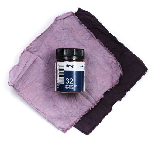 Краситель для ткани Dropcolor в технике тай-дай, 10 гр, цвет 32 Пурпурный Черный