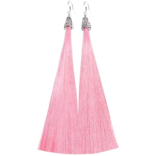 Серьги с подвесками Hairshop, серебряный, розовый серьги с подвесками hairshop серебряный розовый