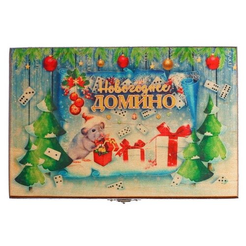 домино etro в кожаной шкатулке Домино С Новым годом (подарочная шкатулка)