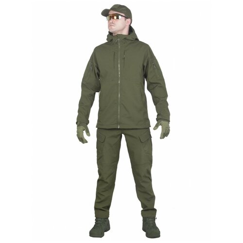 фото Тактический костюм мужской софтшелл gongtex smartfox softshell, весна - осень, цвет олива (olive)-l