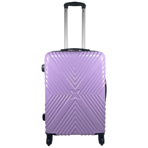 фото Чемодан – средний (размер m) 65 л, 64x42x24 см, съемные колеса , цвет сиреневый king of king