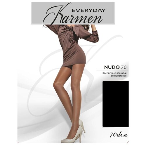 Колготки  Karmen Nudo, 70 den, без шортиков, размер 2, черный