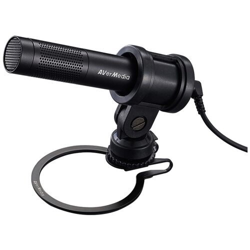 Микрофон проводной AVerMedia Technologies AM133, разъем: mini jack 3.5 mm, черный