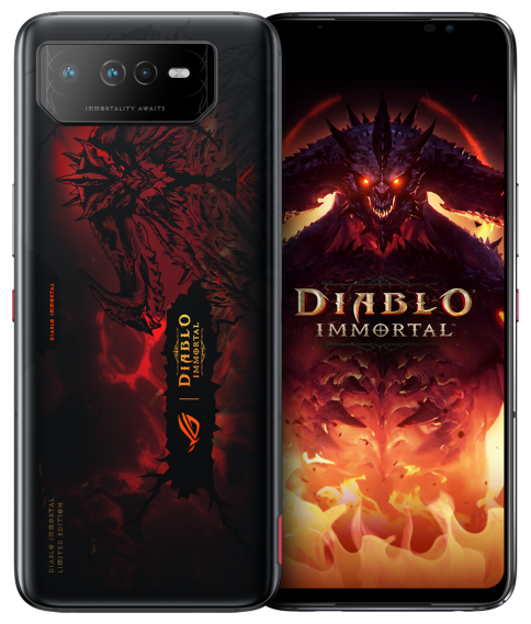Смартфон ASUS ROG Phone 6 Diablo Immortal Edition 16/512 ГБ, Dual nano SIM, черный/красный