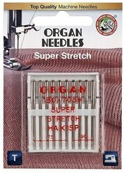 Иглы для швейных машин Organ супер стрейч 10/75-90 Blister