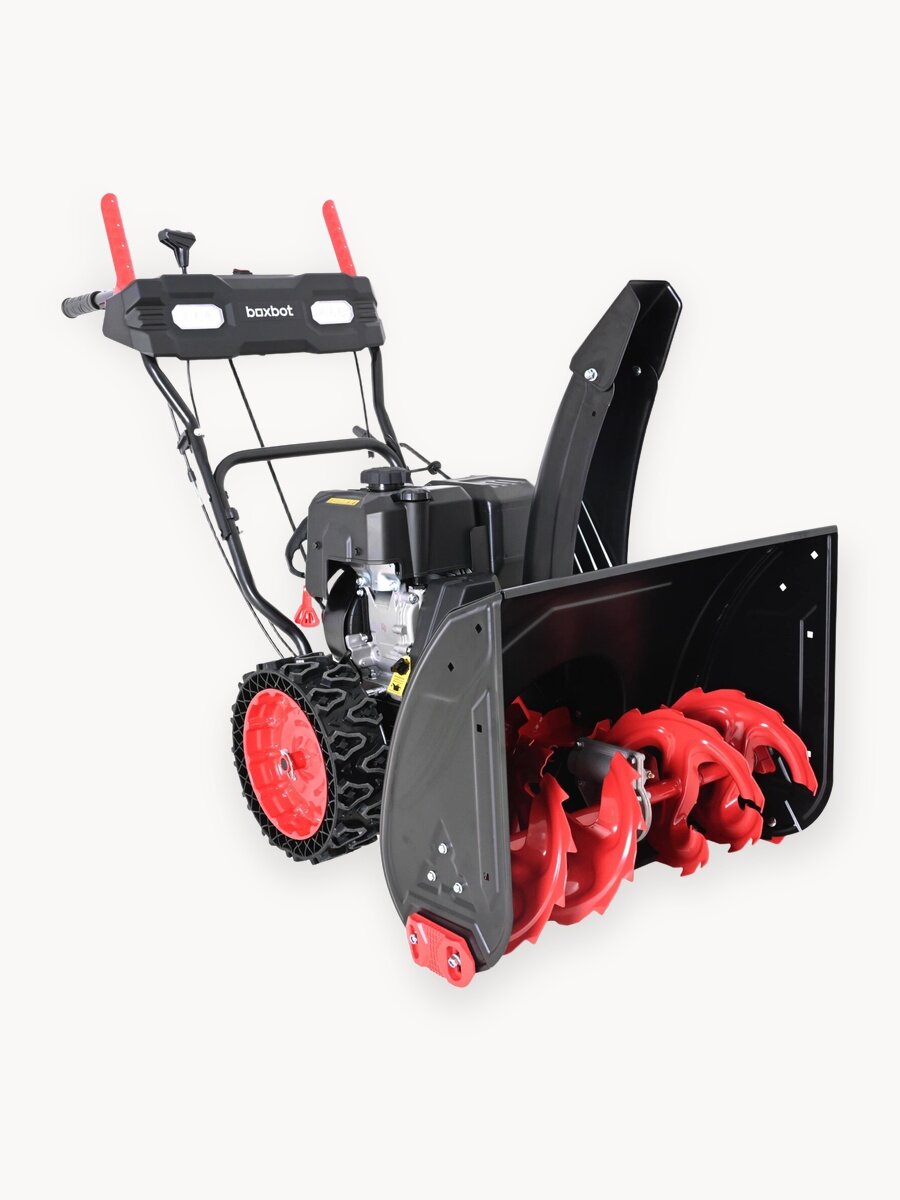 Снегоуборщик бензиновый Boxbot GS 770X, 7 л. с, 6 вперед / 2 назад, 66х53см, LED-фары, подогрев ручек