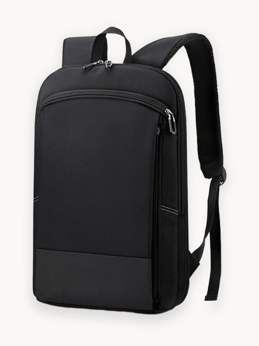 Рюкзак для ноутбука 16-дюймов c увеличение объема, полиэстер, черный
