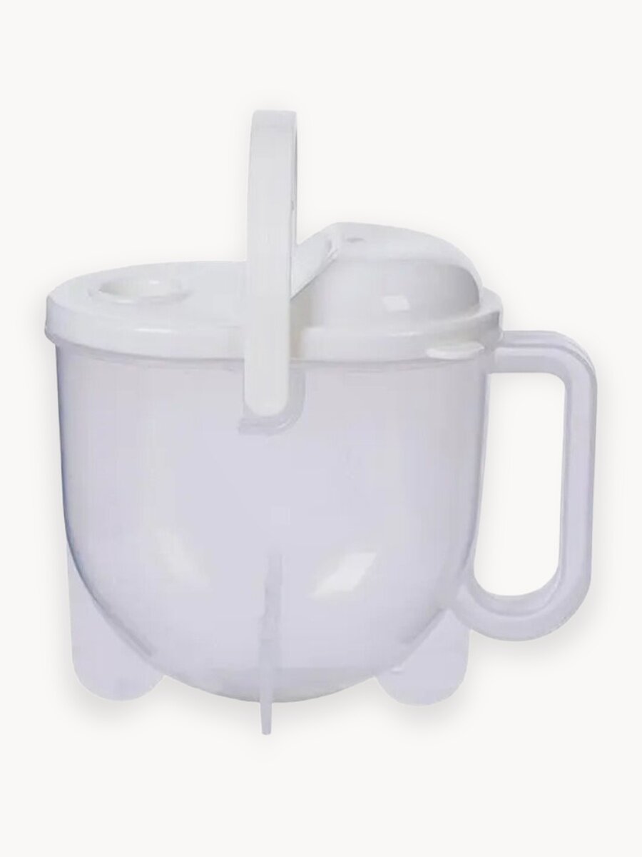 Дуршлаг "Рисомойка", пластик, белый, для круп и ягод, с крышкой