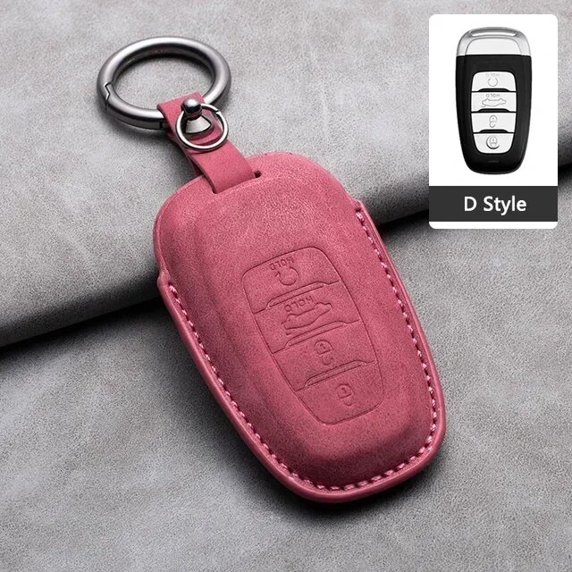 Для FAW Hongqi HS5 H5 H9 HS7 H7 L5 HS3 L9 2020-2021 брелок для ключей из замши, B-pink chain