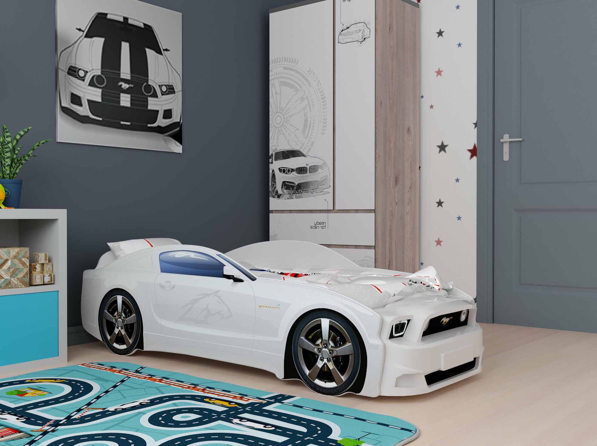 фото Futuka Kids кровать-машина Light Plus "Mustang"