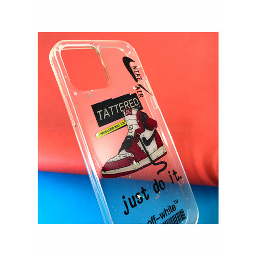 Чехол Мобильная Мода для iPhone 12 Накладка силиконовая с эпоксидной смолой и рисунком кросовок