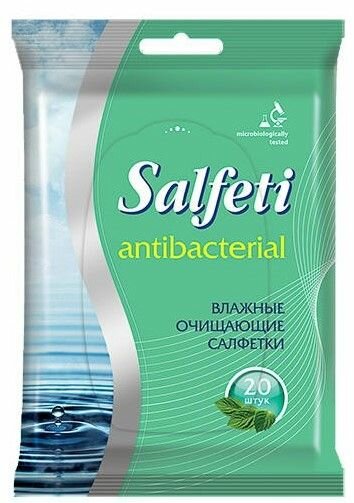 Набор из 10 штук Влажные салфетки Salfeti antibac антибактериальные №20