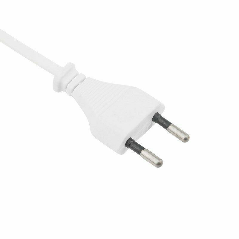 Шнур сетевой вилка плоская без розетки кабель 2x0.5 мм² длина 1,8 метра белый REXANT 11-1112