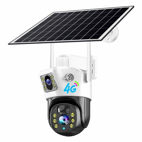 Наружная камера V380PRO 4G солнечная водонепроницаемая шариковая для мониторинга без датчика 5904₽