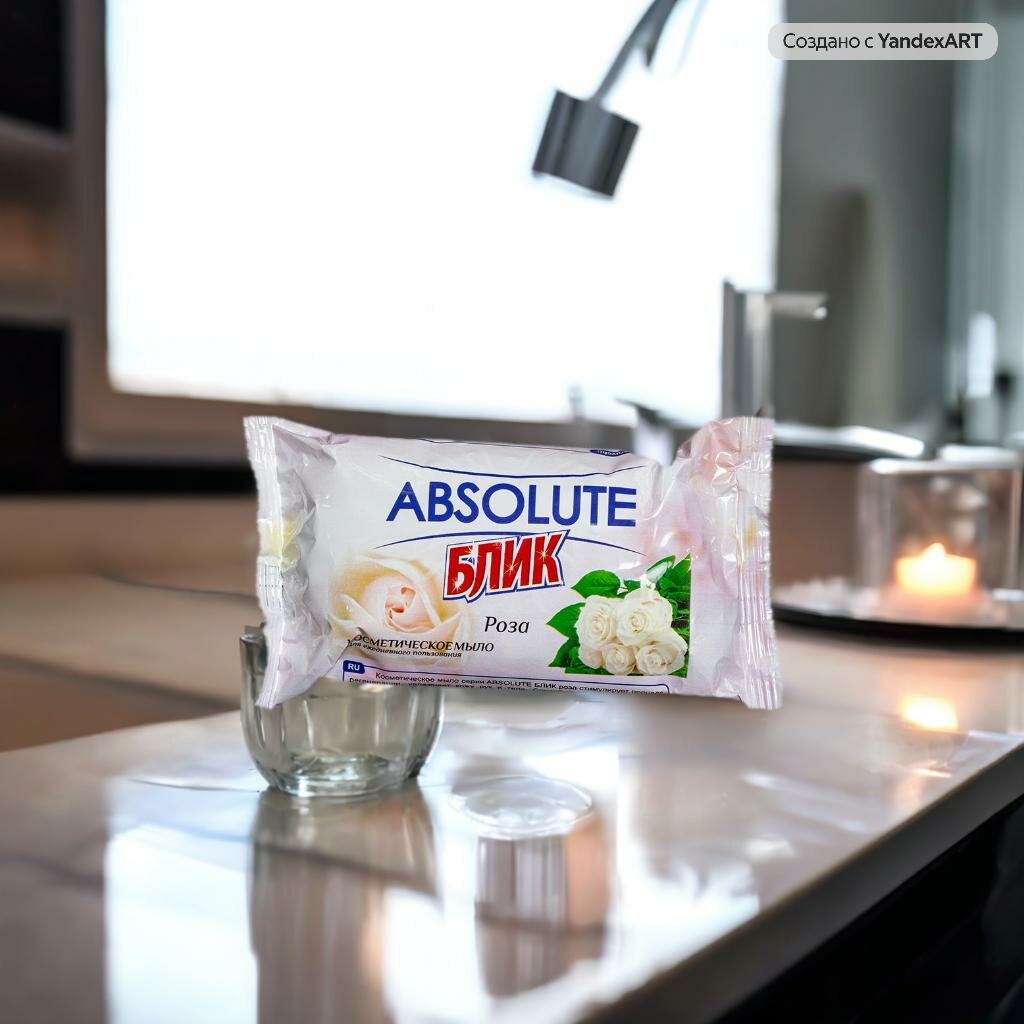 Косметическое твердое мыло ABSOLUTE BLIK - роза 170 гр.
