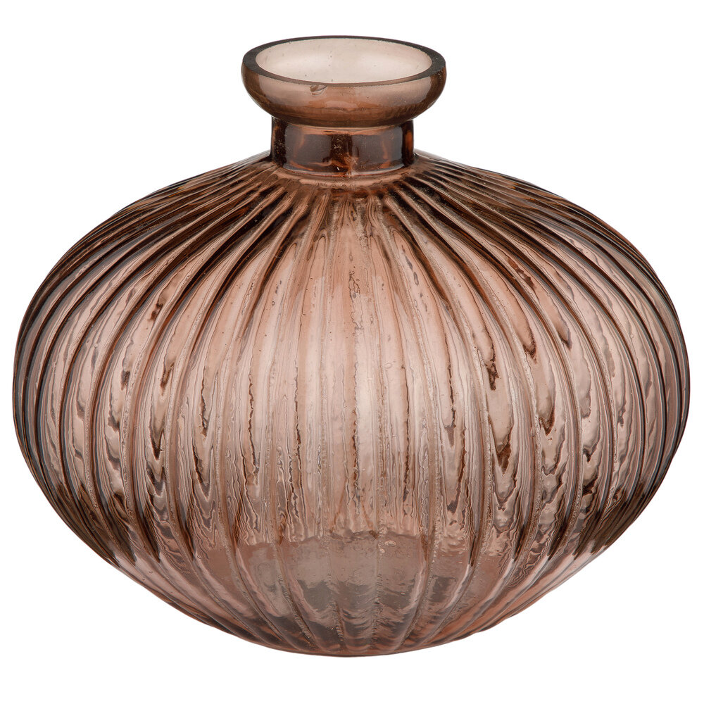 Ваза Lepestok.Moscow (стеклянная) D18xH15 см светло-коричневая настольная