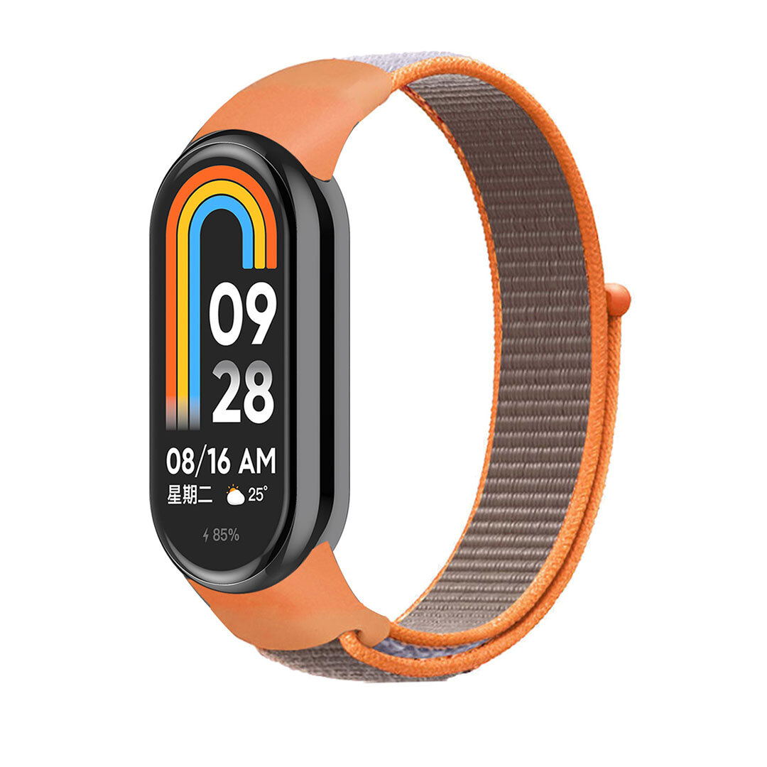 Нейлоновый ремешок для фитнес-браслета Xiaomi Smart Band 9 / Xiaomi Smart Band 8, 26 ярко-оранжевый