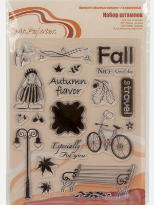 Изображение товара Mr.Painter Набор штампов ASM-34 Осенняя пора 14 см х 18 см для скрапбукинга и декора