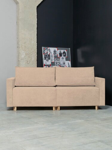 Изображение товара Раскладной диван кровать Чикаго NEW прямой модульный, механизм еврокнижка, 213х102х85 см, бежевый