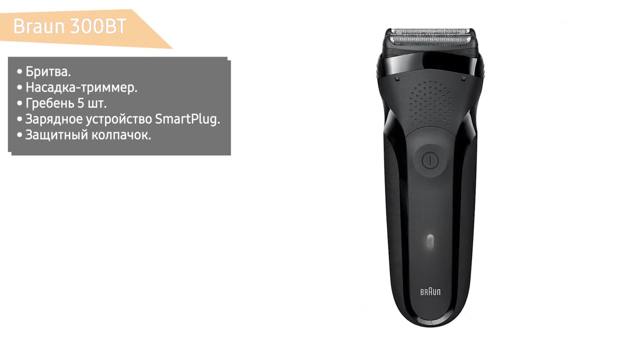 Электробритва Braun Shave&Style Series 3 300bt, с насадкой-триммером и гребенями — фото 1