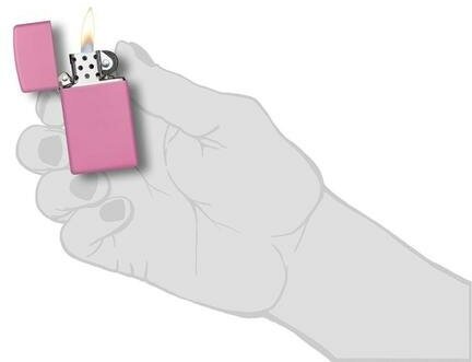 ZIPPO Slim® с покрытием Pink Matte, латунь/сталь, розовая, матовая, 29x10x60 мм - фотография № 14