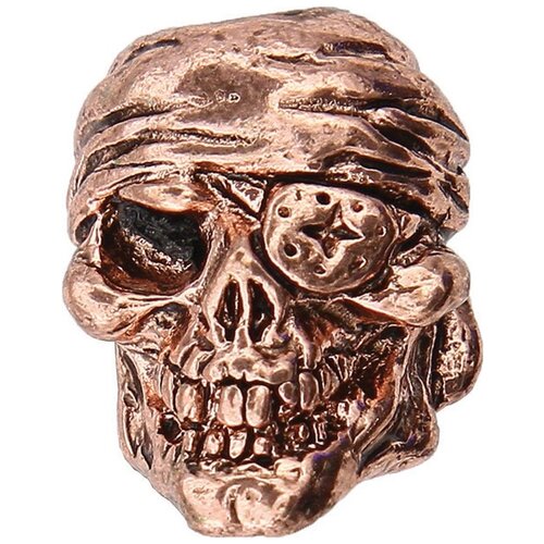 Schmuckatelli One-Eyed Jack Skull Bead Antic Copper