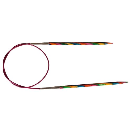Спицы Knit Pro Symfonie 21329, диаметр 8 мм, длина 60 см, общая длина 60 см, разноцветный спицы knit pro zing диаметр 8 мм длина 60 см общая длина 60 см изумрудный