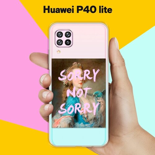 Силиконовый чехол Sorry на Huawei P40 Lite силиконовый чехол на huawei p40 lite хуавей п40 лайт silky touch premium с принтом brain plus heart голубой