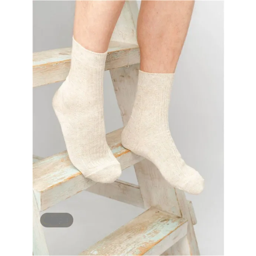 фото Мужские носки уют, 10 пар, классические, бесшовные, антибактериальные свойства, ароматизированные, ослабленная резинка, размер 45-46, бежевый