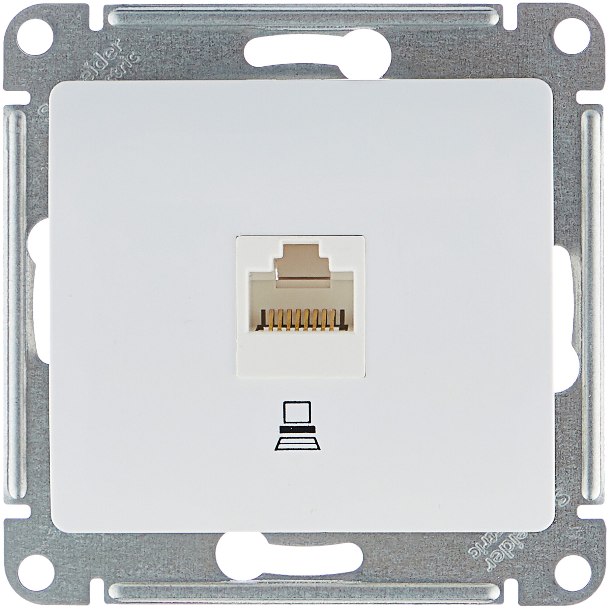 Розетка компьютерная 1xRJ45 Cat.5 GLOSSA, белый | код. GSL000181K | Schneider Electric ( 1шт. )