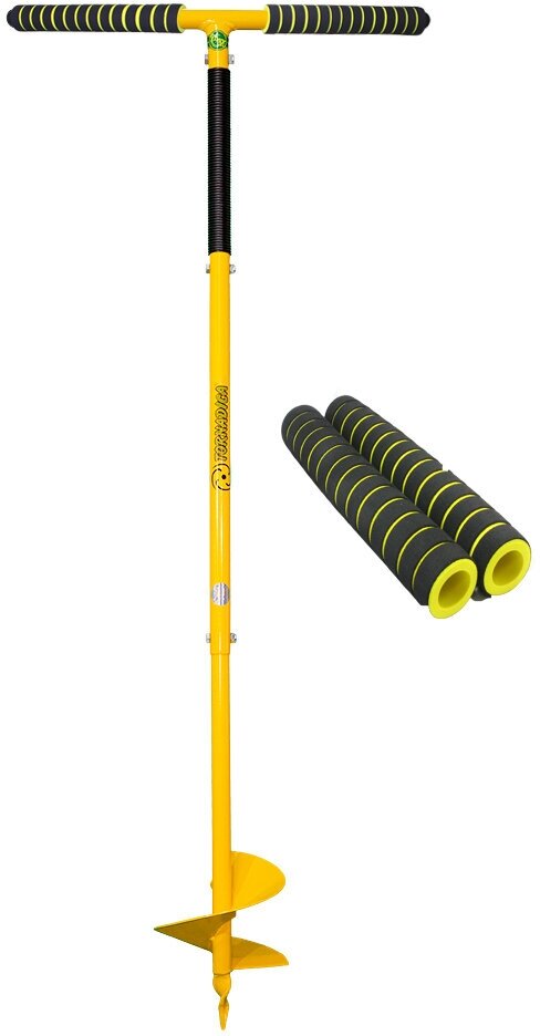 Бур Профи Торнадика с мягкими ручками, диаметр 20 см. глубина бурения 140 см.