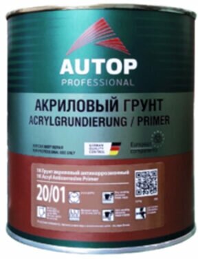 Грунт Autop антикоррозионный 1К Acryl Anticorrosive Primer 20/01, черный, акриловый, (1.0 кг)