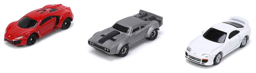 Набор машинок Jada Toys Форсаж 1.65" Lykan Hypersport, Dodge Ice Charger, Toyota Supra 32482