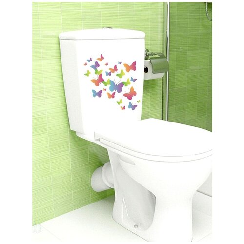 Наклейка на унитаз в туалет, дверь, плитку, окно