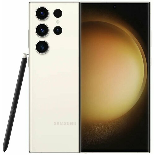 Смартфон Samsung SM-S918B Galaxy S23 Ultra 5G 256Gb 12Gb кремовый моноблок 3G 4G 2Sim 6.8