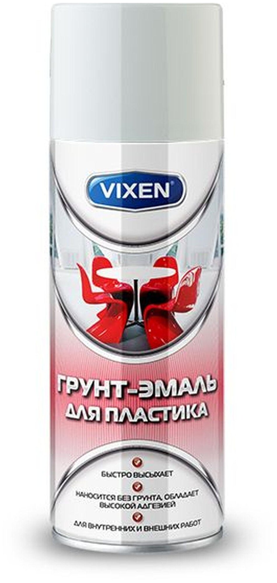 Грунт-Эмаль Для Пластика Vixen, Белый Матовый (Ral 9003), Vx-50103 Аэрозоль 520Мл Vixen арт. VX50103