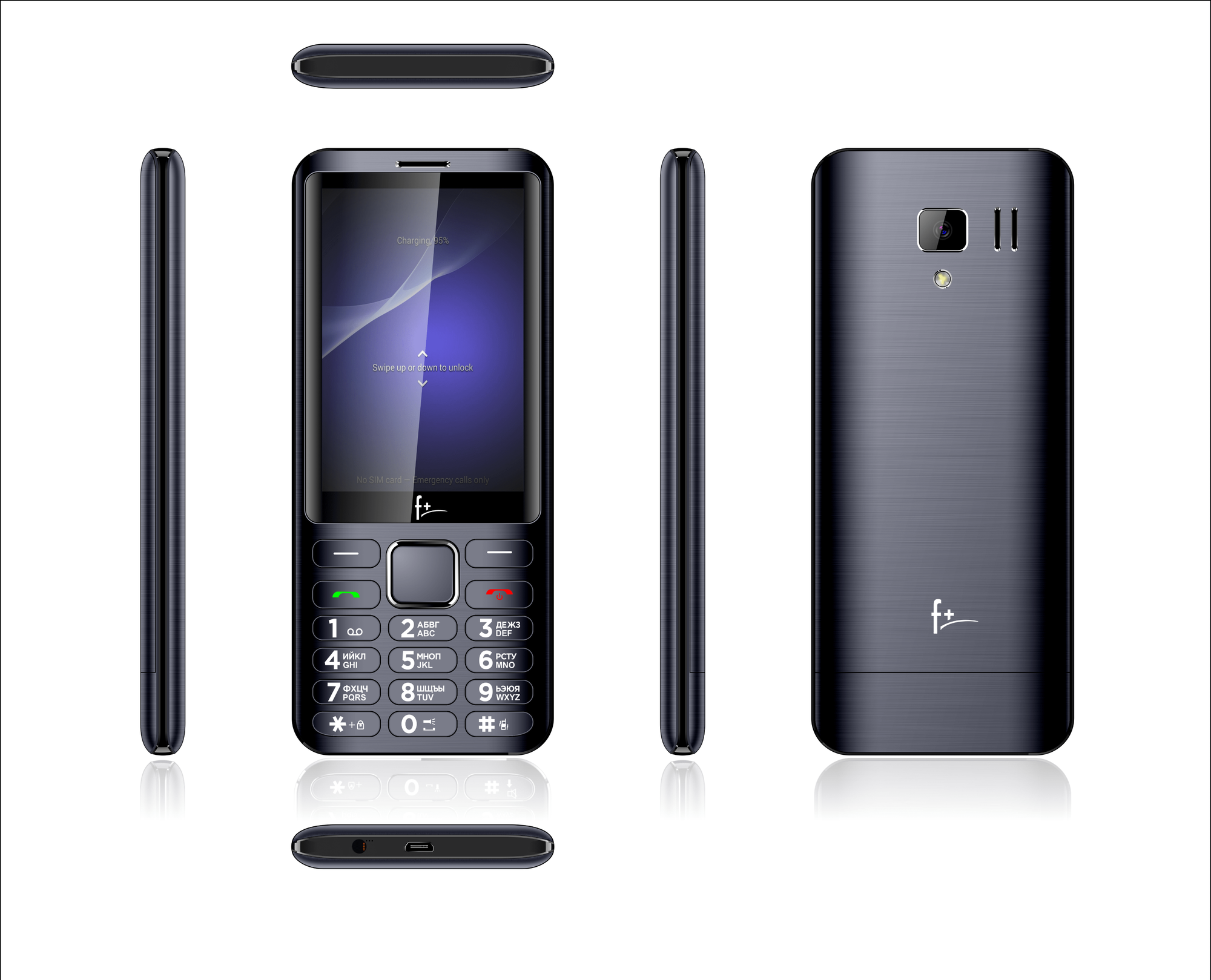 Сотовый телефон F+ S350 Dark Grey
