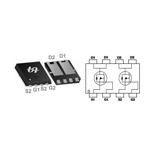 Микросхема QM3202M N-Channel MOSFET 30V 28A PRPAK3X3 микросхема irf6892strpbf n channel mosfet 30v 28a s3c