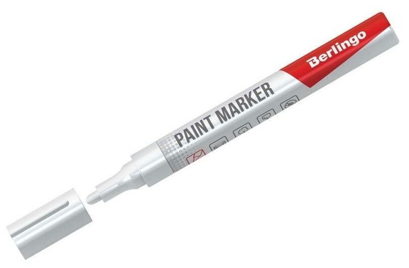 Маркер-краска Berlingo белая, 2-4мм, нитро-основа/142462 - фотография № 1