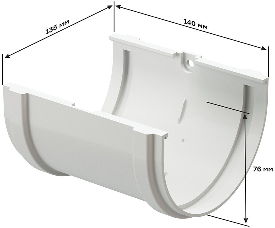 Соединитель желобов DOCKE PREMIUM шоколад PVSS-1050 - фотография № 2