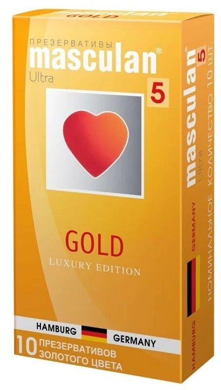 Презервативы masculan 5 Ultra Gold, 10 шт.