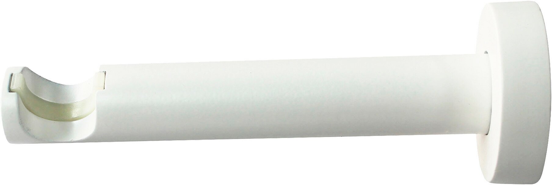 Держатель однорядный с пластиковой вставкой Inspire металл цвет белый 2 см
