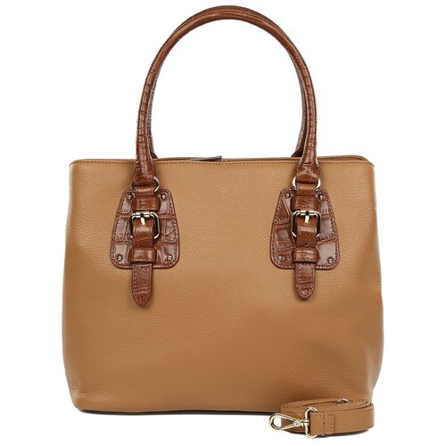 Женская кожаная сумка Palio 15122A1-W2-524/725 brown цвет золотистый/коричневый