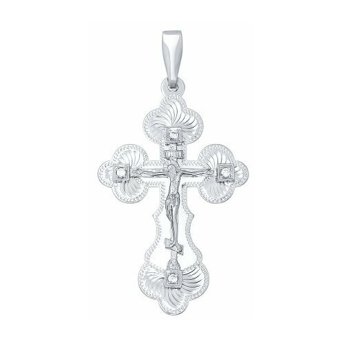 фото Подвеска diamant online, серебро, 925 проба, фианит