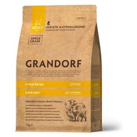 Сухой корм для собак Grandorf 4Meat & Brown Rice Adult Mini Breeds с пробиотиками 4 вида мяса , 3 кг