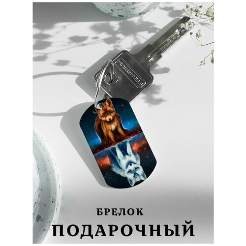 фото Брелок для ключей с принтом животные, подарок мужчине на день рождения, брелок мужской женский, брелок детский на сумку рюкзак, подарок zhenya cloud